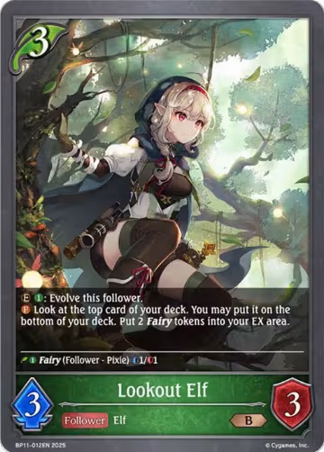 Lookout Elf (BP11-012EN), Bullet of Fate — Shadowverse card price