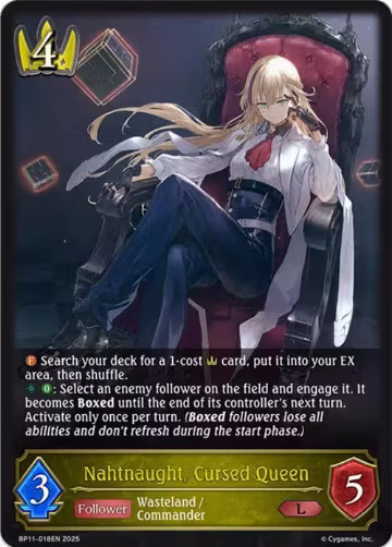 Nahtnaught, Cursed Queen (BP11-018EN), Bullet of Fate — Shadowverse card price