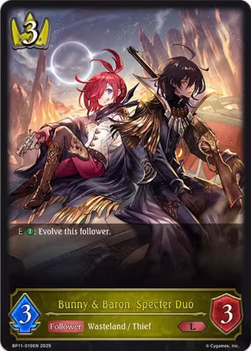 Bunny & Baron, Specter Duo (BP11-019EN), Bullet of Fate — Shadowverse card price