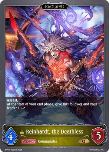 Reinhardt, the Deathless (Evolved) (BP11-022EN), Bullet of Fate — Shadowverse card price