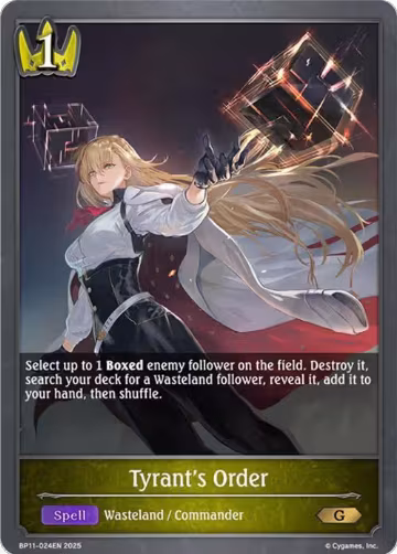 Tyrant's Order (BP11-024EN), Bullet of Fate — Shadowverse card price