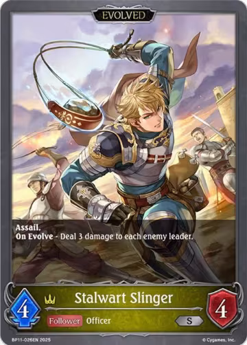 Stalwart Slinger (Evolved) (BP11-026EN), Bullet of Fate — Shadowverse card price