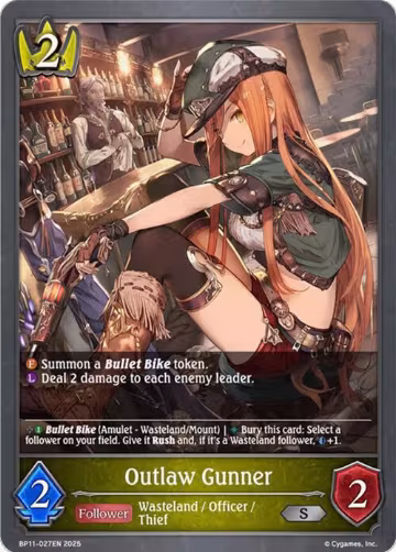Outlaw Gunner (BP11-027EN), Bullet of Fate — Shadowverse card price