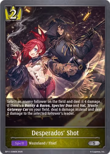 Desperados' Shot (BP11-028EN), Bullet of Fate — Shadowverse card price