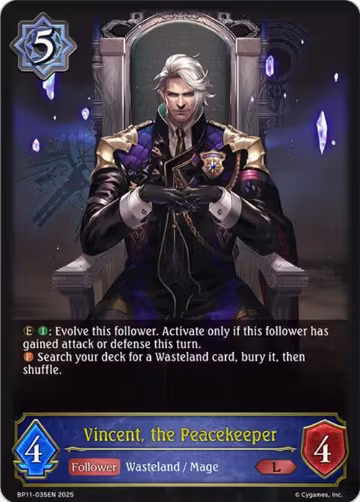 Vincent, the Peacekeeper (BP11-035EN), Bullet of Fate — Shadowverse card price