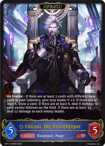 Vincent, the Peacekeeper (Evolved) (BP11-036EN), Bullet of Fate — Shadowverse card price