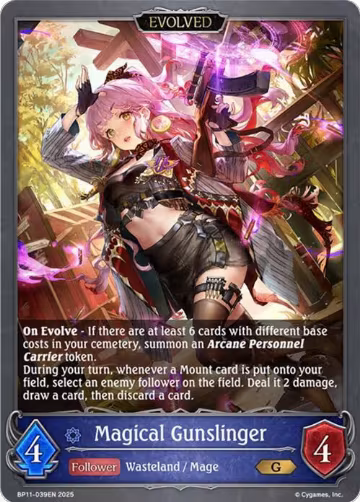 Magical Gunslinger (Evolved) (BP11-039EN), Bullet of Fate — Shadowverse card price