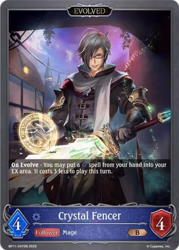 Crystal Fencer (Evolved) (BP11-047EN), Bullet of Fate — Shadowverse card price