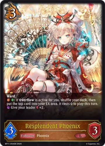 Resplendent Phoenix (BP11-054EN), Bullet of Fate — Shadowverse card price