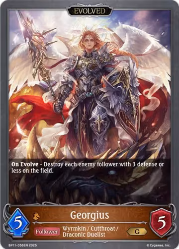 Georgius (Evolved) (BP11-056EN), Bullet of Fate — Shadowverse card price