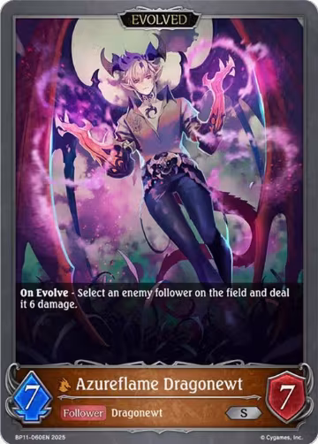 Azureflame Dragonewt (Evolved) (BP11-060EN), Bullet of Fate — Shadowverse card price