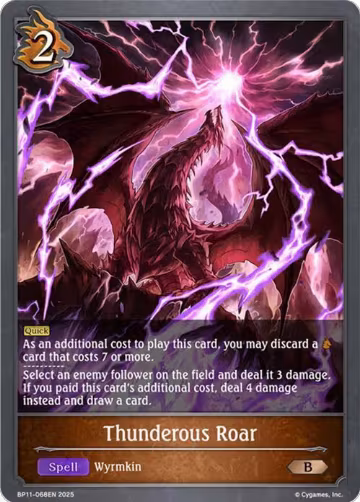 Thunderous Roar (BP11-068EN), Bullet of Fate — Shadowverse card price