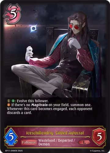 Iceschillendrig, Gilded Autocrat (BP11-069EN), Bullet of Fate — Shadowverse card price