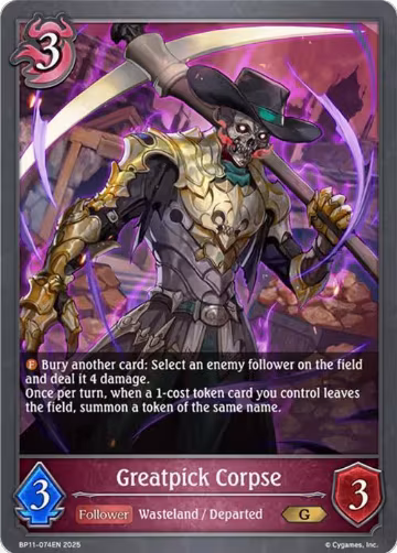 Greatpick Corpse (BP11-074EN), Bullet of Fate — Shadowverse card price