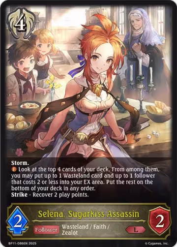 Selena, Sugarkiss Assassin (BP11-086EN), Bullet of Fate — Shadowverse card price