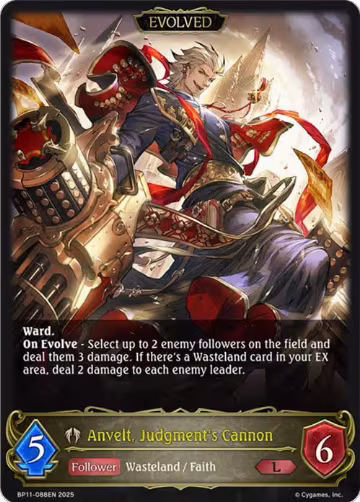Anvelt, Judgment's Cannon (Evolved) (BP11-088EN), Bullet of Fate — Shadowverse card price