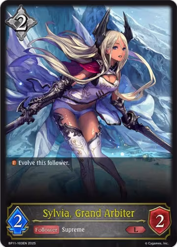 Sylvia, Grand Arbiter (BP11-103EN), Bullet of Fate — Shadowverse card price