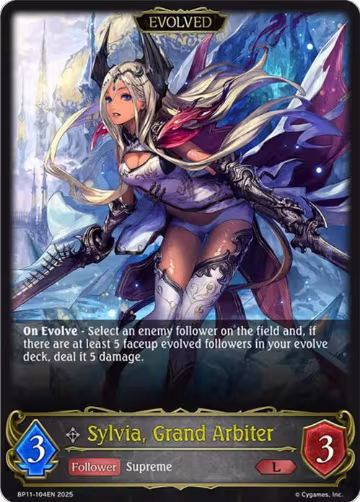 Sylvia, Grand Arbiter (Evolved) (BP11-104EN), Bullet of Fate — Shadowverse card price