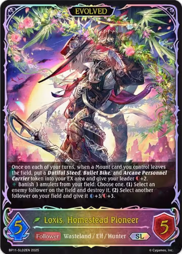 Loxis, Homestead Pioneer (Evolved) (SL) (BP11-SL02EN), Bullet of Fate — Shadowverse card price