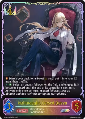 Nahtnaught, Cursed Queen (SL) (BP11-SL04EN), Bullet of Fate — Shadowverse card price