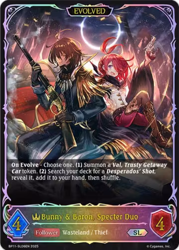 Bunny & Baron, Specter Duo (Evolved) (SL) (BP11-SL06EN), Bullet of Fate — Shadowverse card price