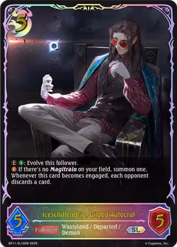 Iceschillendrig, Gilded Autocrat (SL) (BP11-SL13EN), Bullet of Fate — Shadowverse card price
