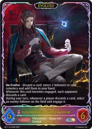 Iceschillendrig, Gilded Autocrat (Evolved) (SL) (BP11-SL14EN), Bullet of Fate — Shadowverse card price