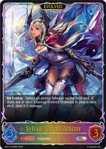 Sylvia, Grand Arbiter (Evolved) (SL) (BP11-SL20EN), Bullet of Fate — Shadowverse card price