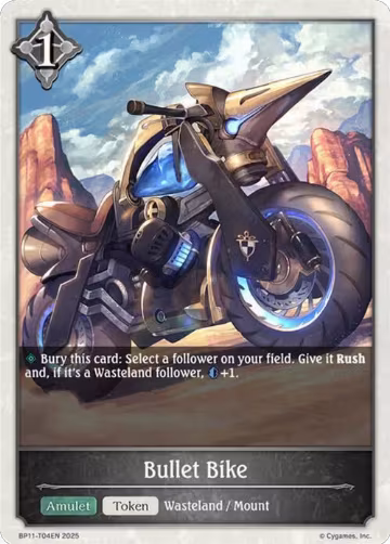 Bullet Bike (BP11-T04EN), Bullet of Fate — Shadowverse card price