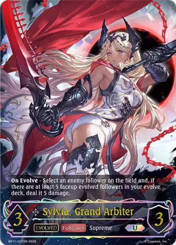 Sylvia, Grand Arbiter (Evolved) (U) (BP11-U07EN), Bullet of Fate — Shadowverse card price