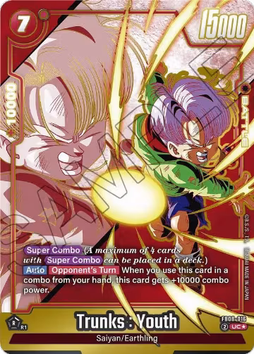 Trunks : Youth - FB08-016 (Alternate Art) (FB08-016), Saiyan's Pride — DB Fusion card price