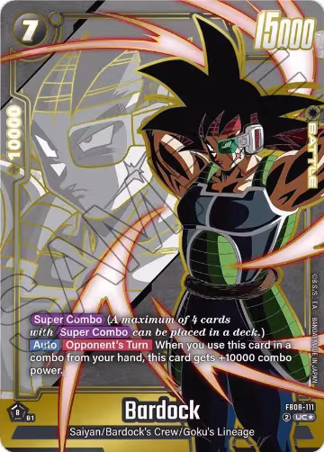Bardock - FB08-111 (Alternate Art) (FB08-111), Saiyan's Pride — DB Fusion card price