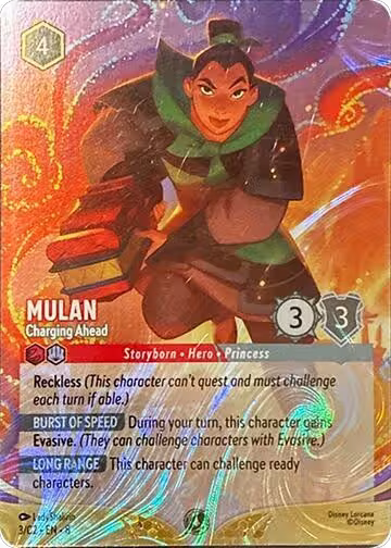 Mulan - Charging Ahead (Foil) (3), Disney Lorcana Promo Cards — Lorcana card price