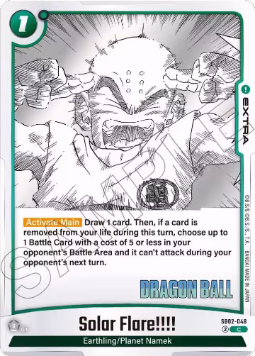 Solar Flare!!!! (SB02-048), Manga Booster 02 — DB Fusion card price