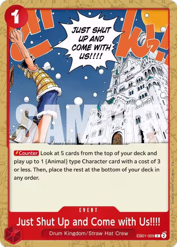 Just Shut Up and Come with Us!!!! (Reprint) (EB01-009), Premium Booster -The Best- Vol. 2 — One Piece card price