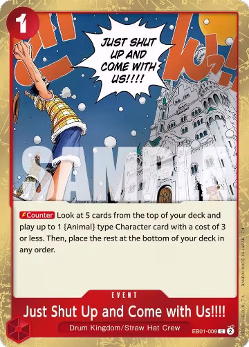 Just Shut Up and Come with Us!!!! (Pirate Foil) (EB01-009), Premium Booster -The Best- Vol. 2 — One Piece card price