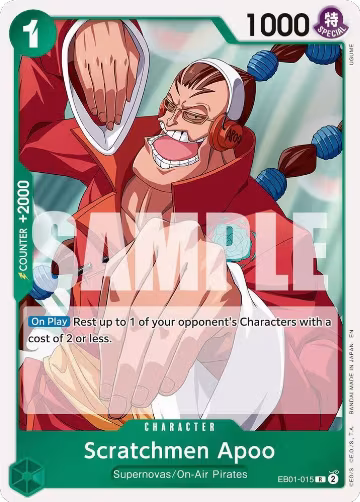 Scratchmen Apoo - EB01-015 (Reprint) (EB01-015), Premium Booster -The Best- Vol. 2 — One Piece card price