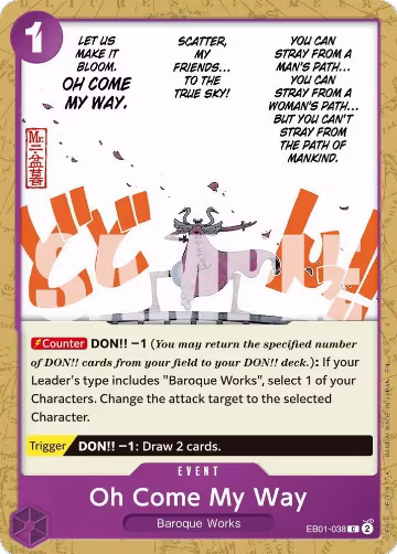 Oh Come My Way (Reprint) (EB01-038), Premium Booster -The Best- Vol. 2 — One Piece card price