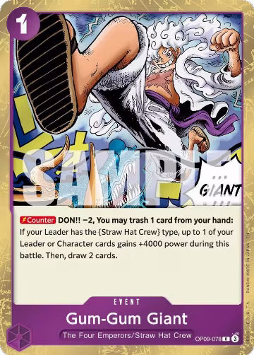 Gum-Gum Giant (Reprint) (OP09-078), Premium Booster -The Best- Vol. 2 — One Piece card price