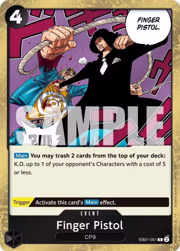 Finger Pistol (Reprint) (EB01-051), Premium Booster -The Best- Vol. 2 — One Piece card price