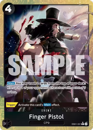 Finger Pistol (Alternate Art) (EB01-051), Premium Booster -The Best- Vol. 2 — One Piece card price