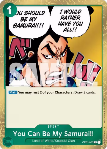 You Can Be My Samurai!! (Pirate Foil) (OP01-055), Premium Booster -The Best- Vol. 2 — One Piece card price