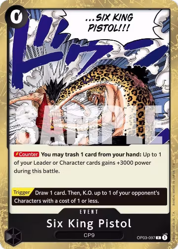 Six King Pistol (Reprint) (OP03-097), Premium Booster -The Best- Vol. 2 — One Piece card price