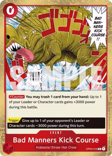 Bad Manners Kick Course (Reprint) (OP04-016), Premium Booster -The Best- Vol. 2 — One Piece card price