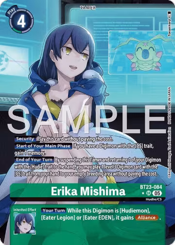 Erika Mishima (Alternate Art) (BT23-084 SR), Hackers' Slumber — Digimon card price