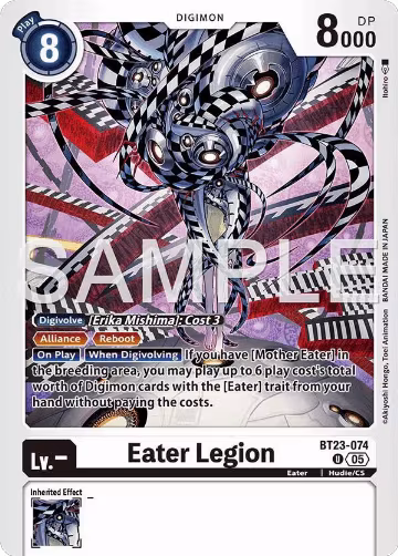 Eater Legion (BT23-074 U), Hackers' Slumber — Digimon card price