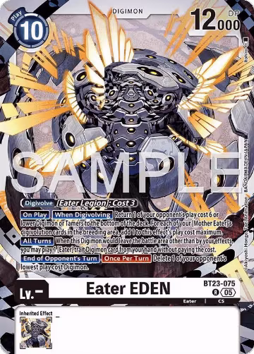 Eater EDEN (BT23-075 R), Hackers' Slumber — Digimon card price