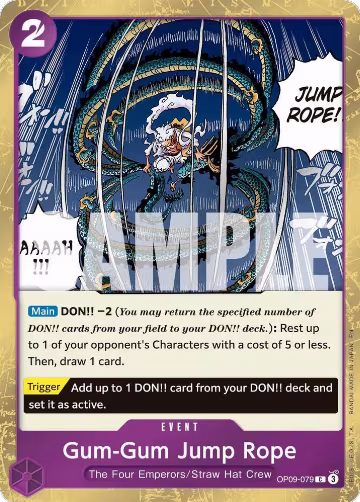 Gum-Gum Jump Rope (Pirate Foil) (OP09-079), Premium Booster -The Best- Vol. 2 — One Piece card price