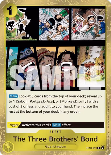 The Three Brothers' Bond (Pirate Foil) (ST13-019), Premium Booster -The Best- Vol. 2 — One Piece card price
