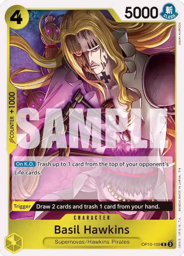 Basil Hawkins - OP10-109 (Reprint) (OP10-109), Premium Booster -The Best- Vol. 2 — One Piece card price